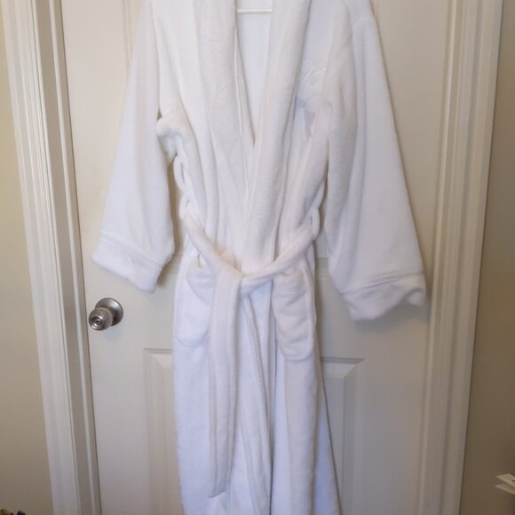Pottery Barn Monique Lhuillier Hope Aubree Bow Robe Med mono "K" - Picture 1 of 5